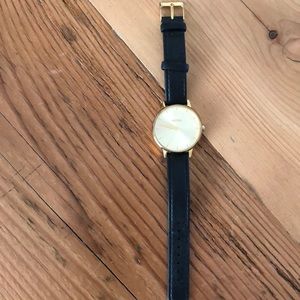 SALE 🔥NEW Nixon Kensington,black leather & gold